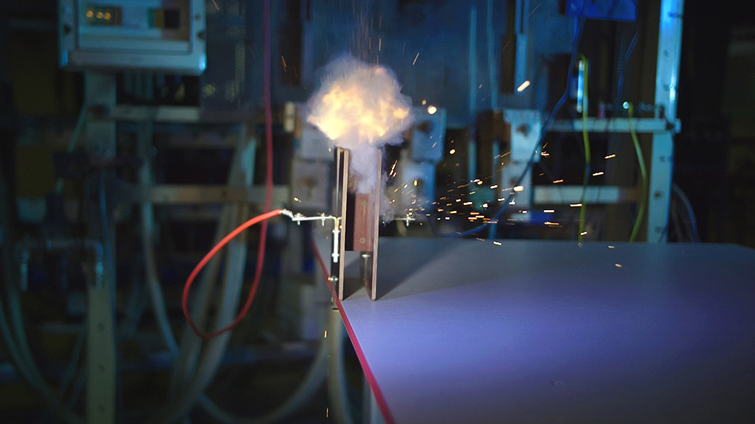 Prove di corto circuito su apparecchi elettrici